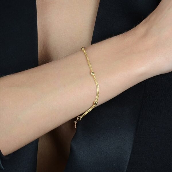 Pulseira Dourada de Bolinhas - Imagem 2
